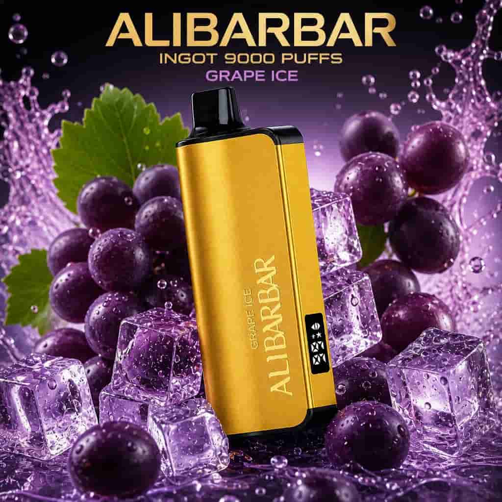 ALIBARBAR INGOT 9000 PUFFS-Grape Ice